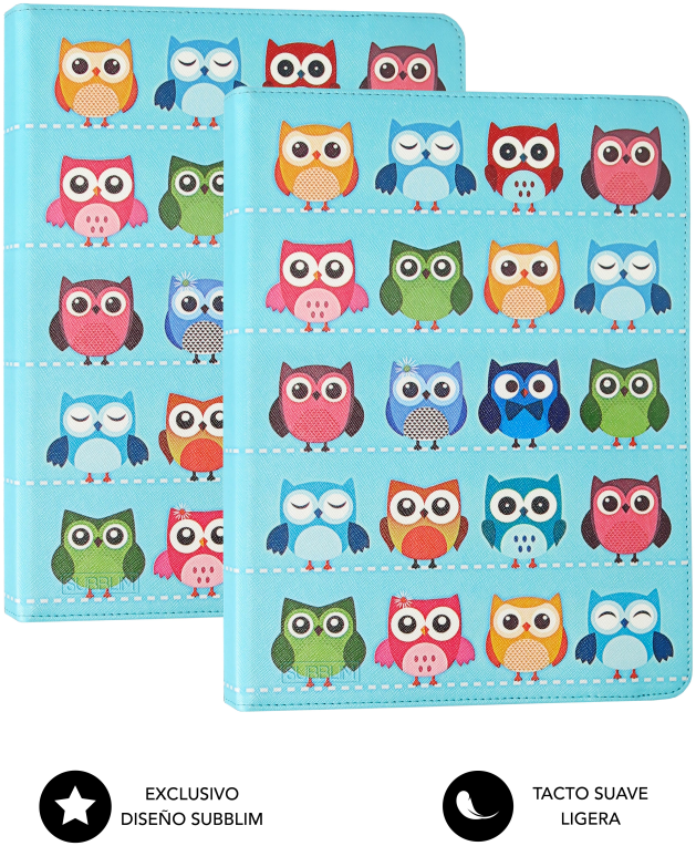 FUNDA TABLET SUBBLIM TRENDY CASE OWLS 10.1" - detalle