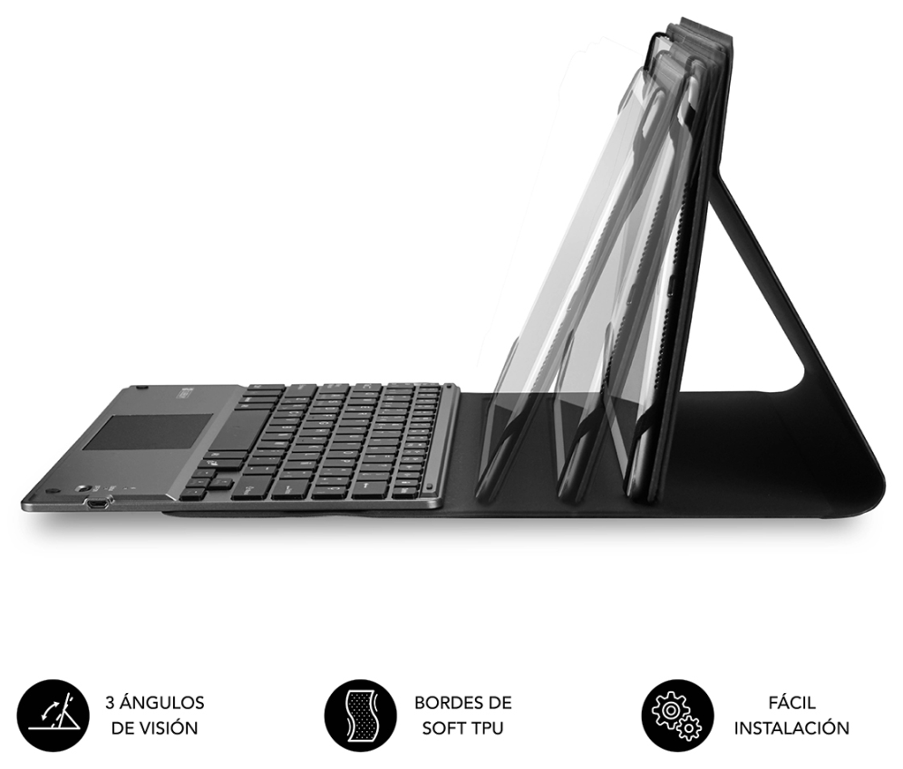 FUNDA TECLADO SUBBLIM KEYTAB PRO BLUETOOTH 10,1" TOUCHPAD BLACK - detalle