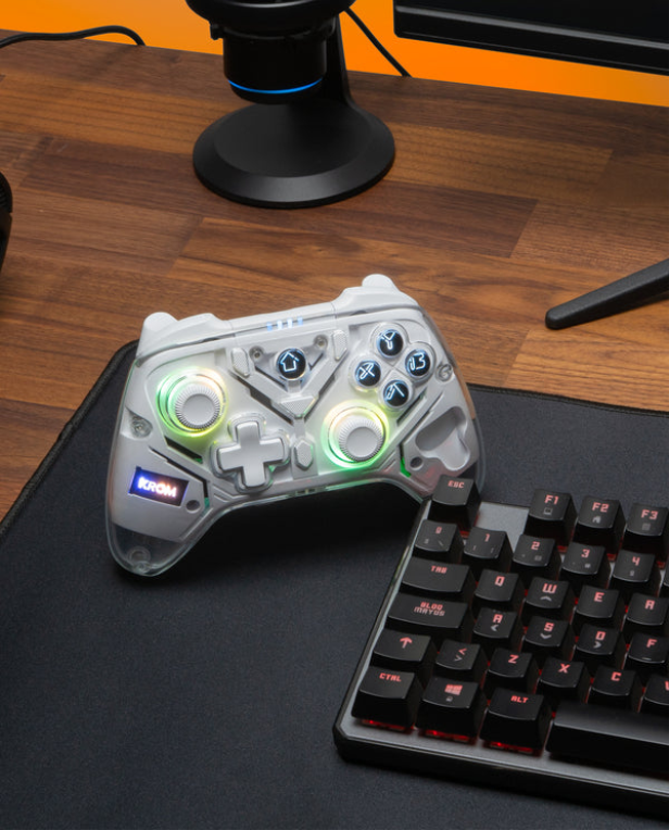 GAMEPAD KROM KRYSTAL INALAMBRICO RGB BT 5.0 - detalle
