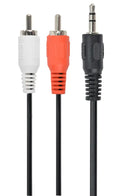 Gembird 1.5m. 3.5mm/2xRCA. M/M cable de audio 1.5 m 3.5mm Negro. Rojo. Blanco