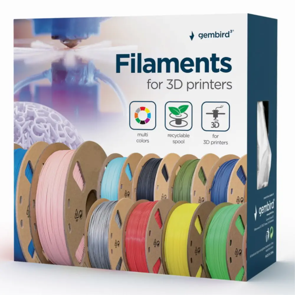 Gembird 3DP-PLA1.75GE-01-R material de impresión 3d Ácido poliláctico (PLA) Rojo 330 g