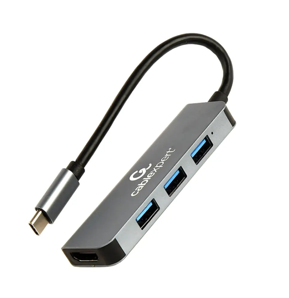 Gembird A-CM-COMBO2-01 base para portátil y replicador de puertos USB 3.2 Gen 1 (3.1 Gen 1) Type-C Gris