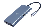 Gembird A-CM-COMBO7-01 base para portátil y replicador de puertos USB 3.2 Gen 1 (3.1 Gen 1) Type-A Gris