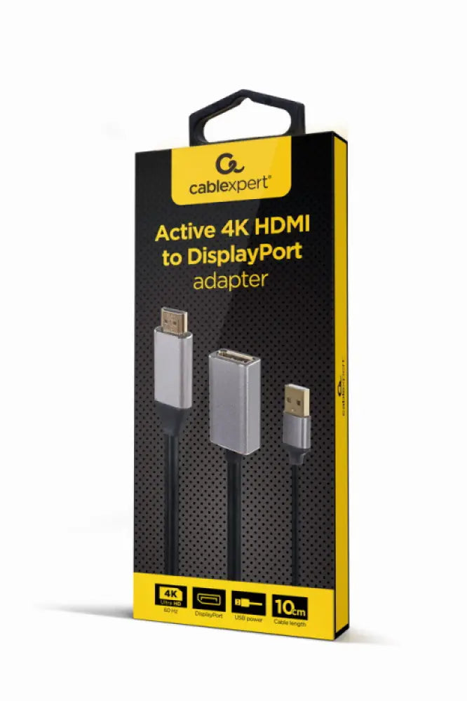 Gembird A-HDMIM-DPF-02 adaptador de cable de vídeo 0.1 m HDMI tipo A (Estándar) DisplayPort Negro