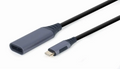 Gembird A-USB3C-DPF-01 adaptador de cable de vídeo 0.15 m USB Tipo C DisplayPort Negro. Gris