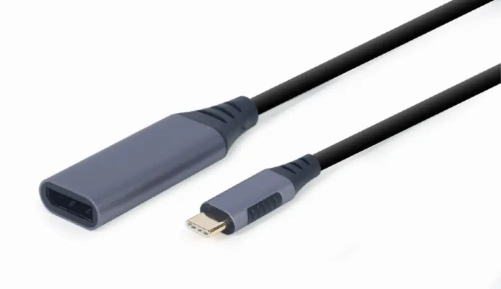 Gembird A-USB3C-DPF-01 adaptador de cable de vídeo 0.15 m USB Tipo C DisplayPort Negro. Gris