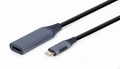 Gembird A-USB3C-HDMI-01 adaptador de cable de vídeo 0.15 m USB Tipo C HDMI tipo A (Estándar) Negro. Gris