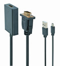 Gembird A-VGA-HDMI-01 adaptador de cable de vídeo 0.15 m HDMI tipo A (Estándar) VGA (D-Sub) Negro