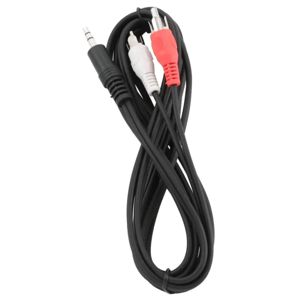 Cable de audio Gembird de 3.5 mm a 2 RCA, 2.5 metros, con conectores para audio y sonido.