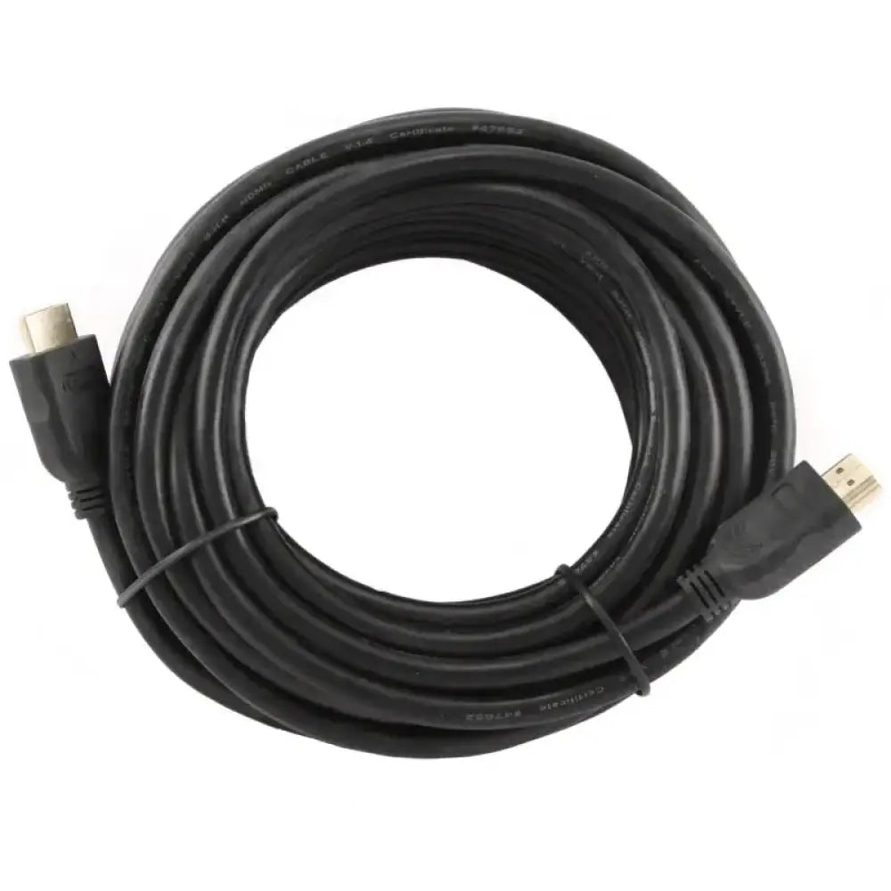 Cable HDMI Gembird V1.4 de 7.5 metros, con conectores para transmisión de imagen y sonido en dispositivos electrónicos.