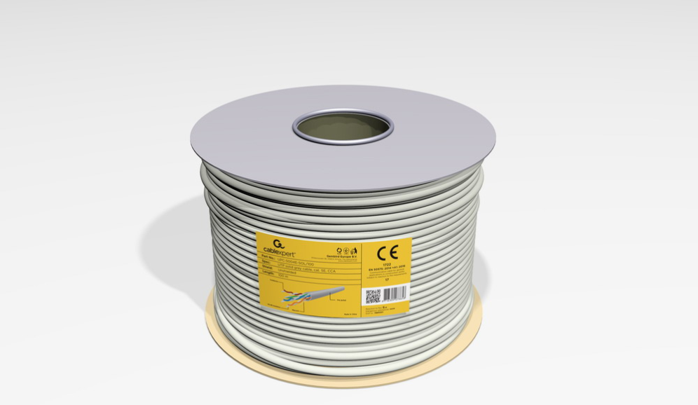 GEMBIRD CABLE RED UTP CAT5E CCA PREMIUM SOLIDO 100 M - detalle