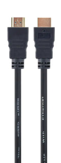 Cable HDMI Gembird de 1.8 m, tipo A macho a macho, compatible 4K, en color negro, para conectar dispositivos audiovisuales.