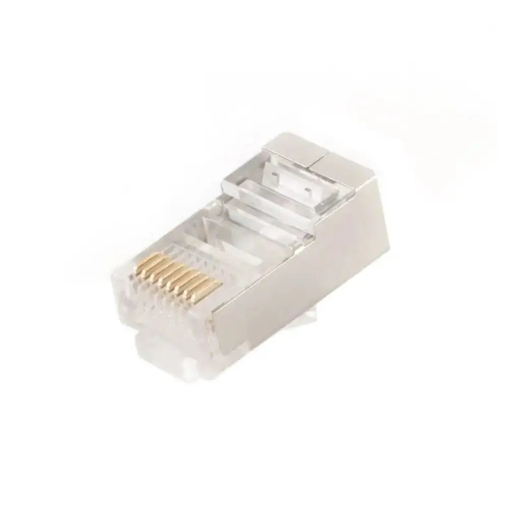 Conjunto de 50 conectores RJ45 Cat.6 FTP de Gembird para redes, ideales para cableado de alta velocidad y conexiones confiables.