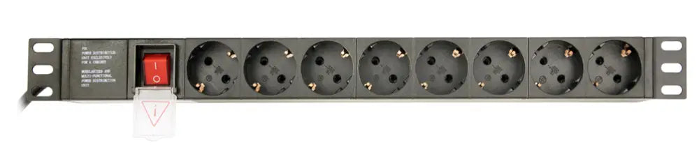 Gembird EG-PDU-014 unidad de distribución de energía (PDU) 8 salidas AC 1U Negro