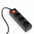 Gembird EG-PSU3-01 base múltiple 0.6 m 3 salidas AC Interior Negro