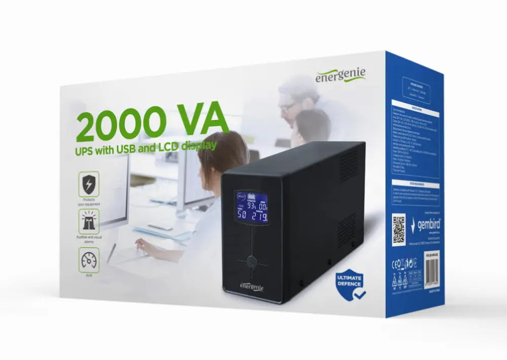 Gembird EG-UPS-035 sistema de alimentación ininterrumpida (UPS) Línea interactiva 2 kVA 1200 W 5 salidas AC
