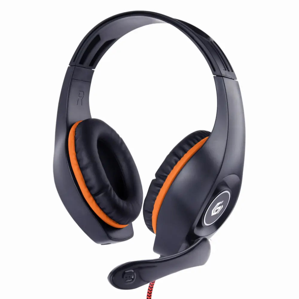 Gembird GHS-05-O auricular y casco Auriculares Alámbrico Diadema Juego Negro. Naranja