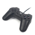 Control de mando y volante Gembird JPD-UB2-01 en color negro, compatible con PC, con conexión USB 2.0 para juegos.