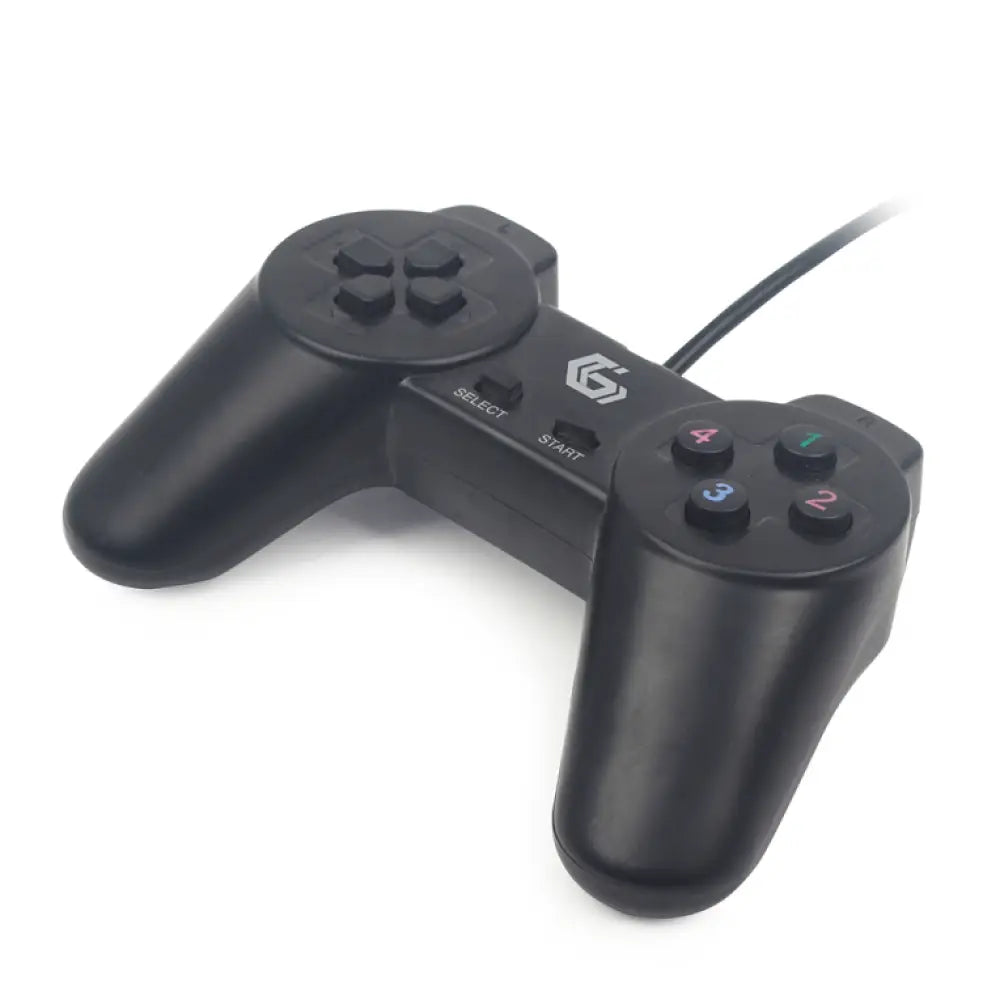 Control de mando y volante Gembird JPD-UB2-01 en color negro, compatible con PC, con conexión USB 2.0 para juegos.