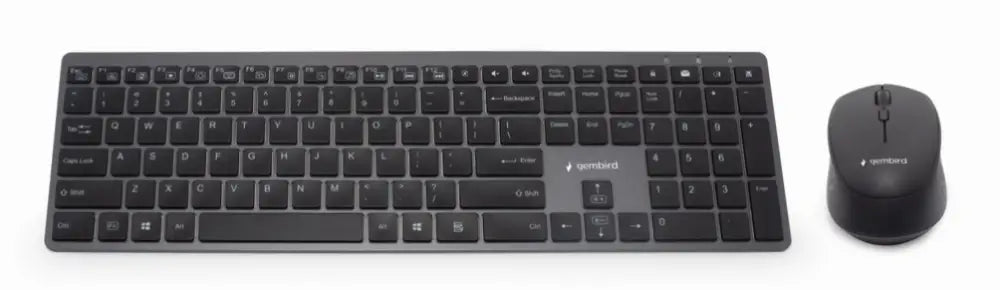 Gembird KBS-ECLIPSE-M500-PT teclado Ratón incluido Universal RF inalámbrico QWERTY Portugués Gris