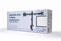 Soporte ajustable para monitor Gembird MA-D2-01, brazo de escritorio para pantalla de 32 pulgadas, negro, con rotación y inclinación.