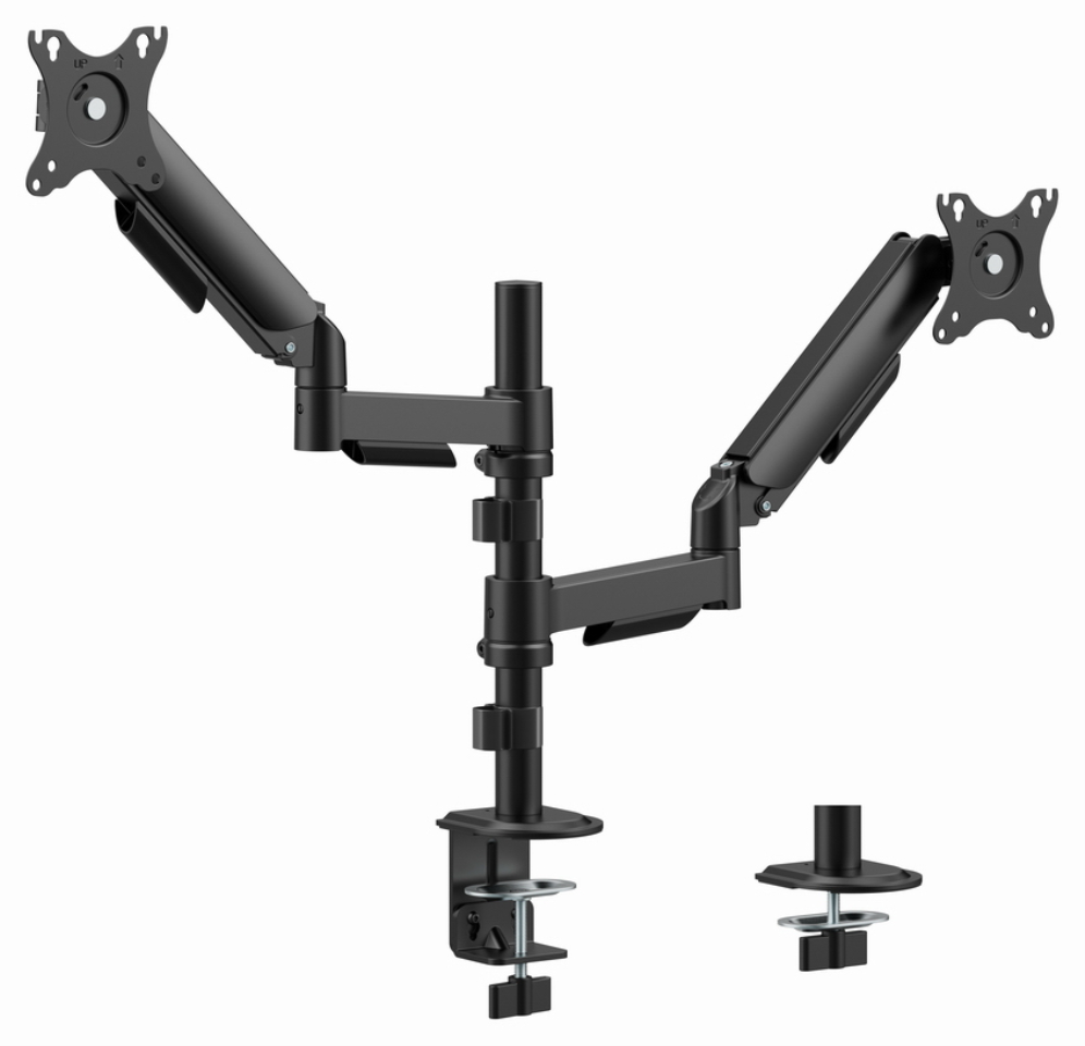 Gembird MA-DA2P-02 soporte para monitor 81.3 cm (32") Escritorio Negro