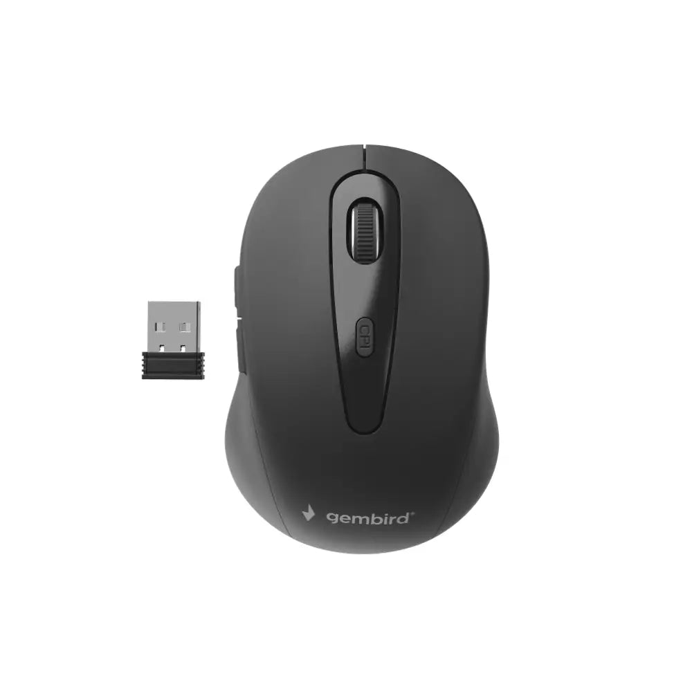 Gembird MUSW-6B-01 ratón Oficina mano derecha RF inalámbrico Óptico 1600 DPI
