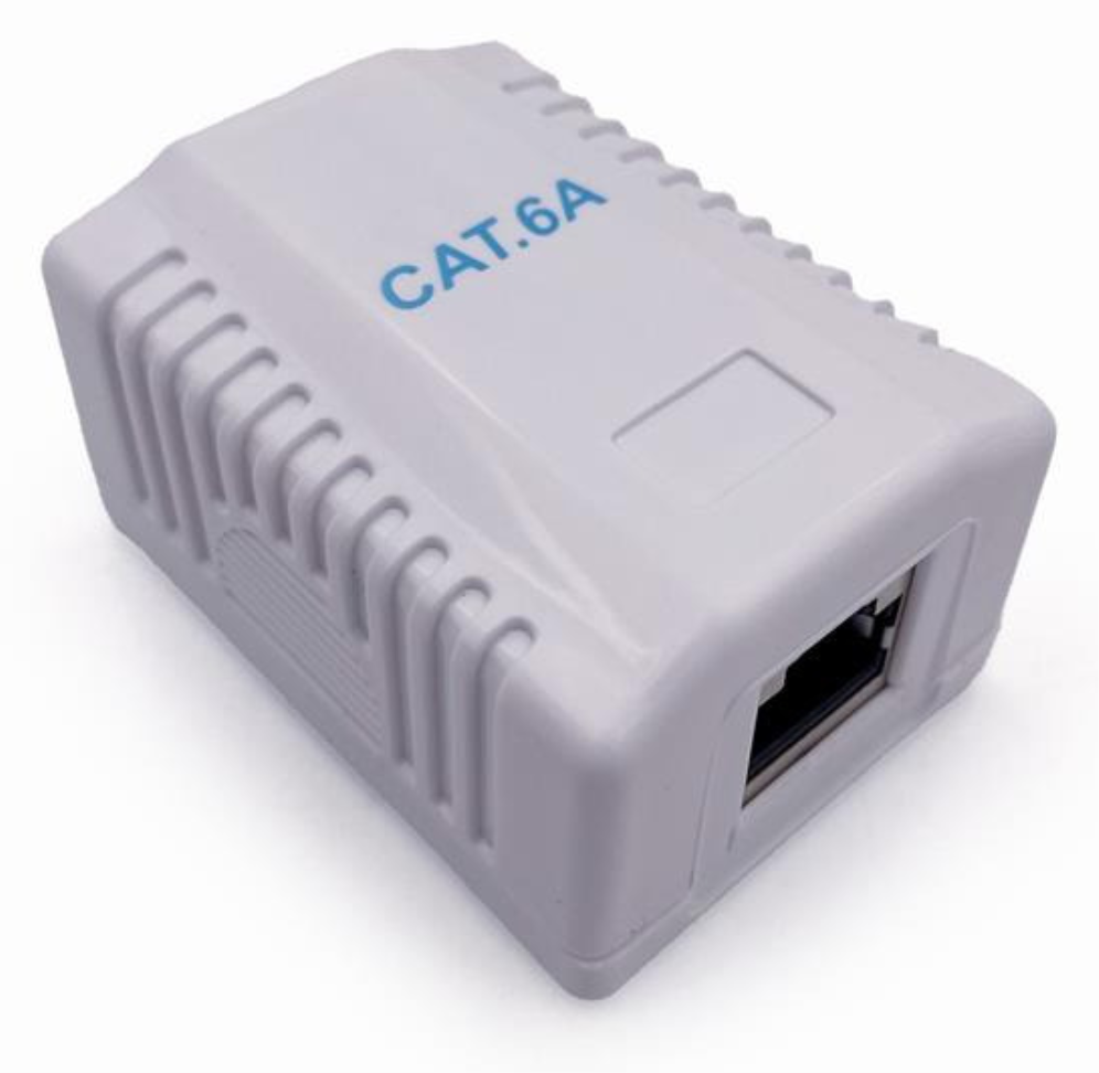 Gembird NCAC-1F6A-01 caja de tomacorriente RJ-45 Blanco