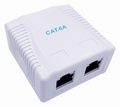 Gembird NCAC-2F6A-01 caja de tomacorriente RJ-45 Blanco