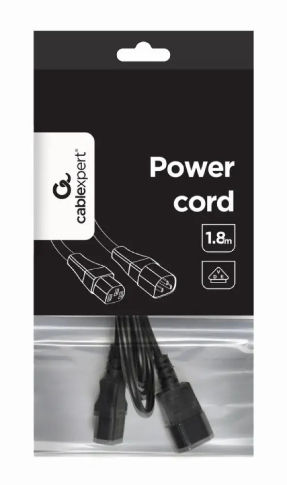 Gembird PC-189-VDE cable de transmisión Negro 1.8 m C14 acoplador
