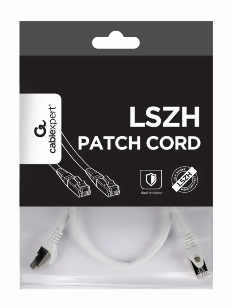 Gembird PP6A-LSZHCU-W-0.5M cable de red Blanco 0.5 m Cat6a S/FTP (S-STP)