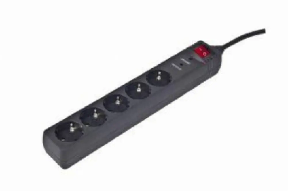 Gembird SPG5-C-15 limitador de tensión Negro 5 salidas AC 250 V 4.5 m