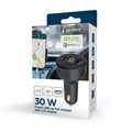 Gembird TA-UC-AC2PD30LCD-CAR-01 cargador de dispositivo móvil Universal Negro Encendedor de cigarrillos Carga rápida Aut