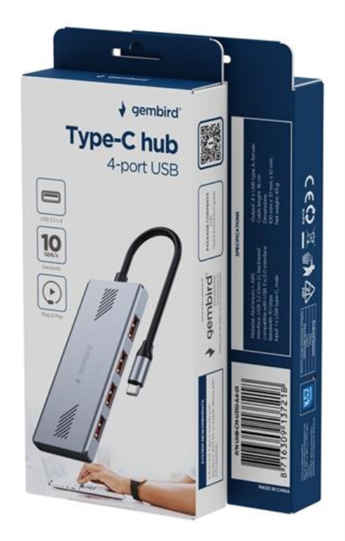 GEMBIRD UHB-CM-U310-A4-01 HUB USB-C - detalle