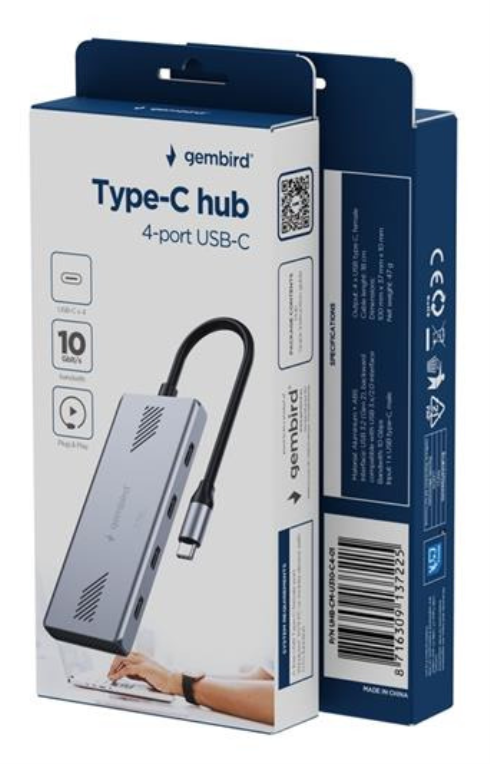 GEMBIRD UHB-CM-U310-C4-01 HUB USB-C - detalle