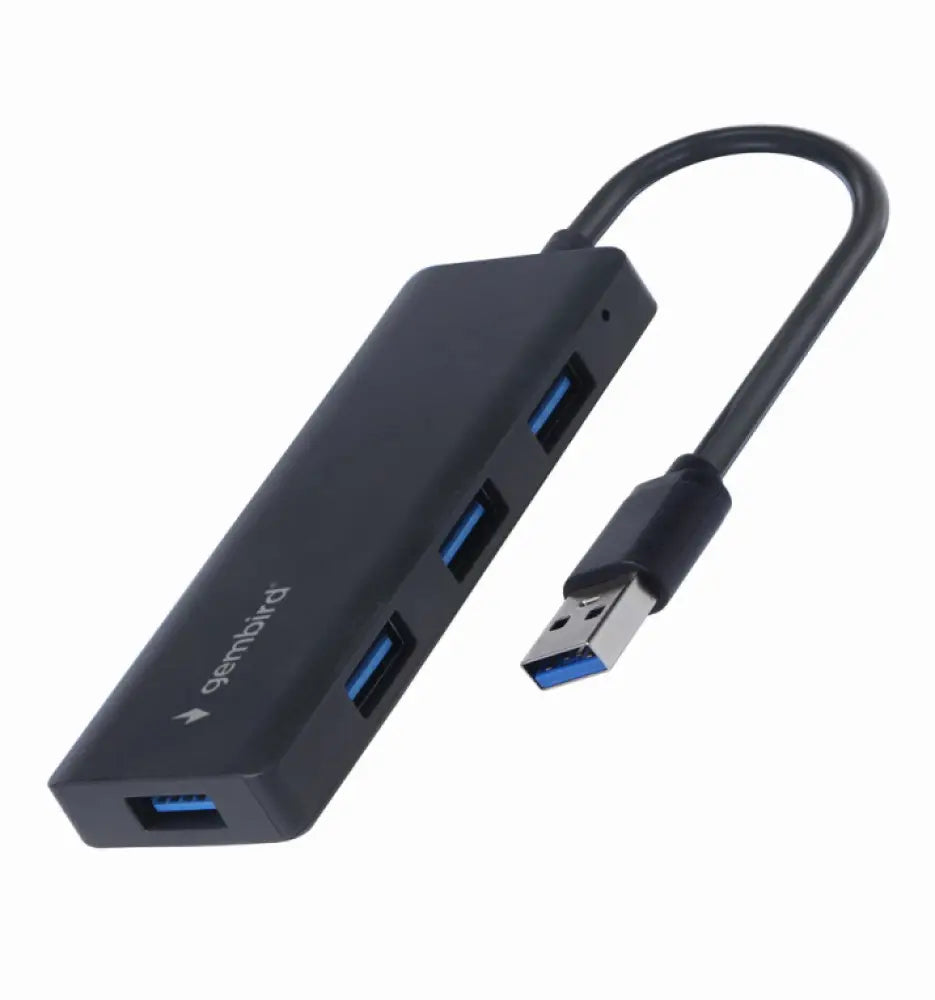 Gembird UHB-U3P4-03 base para portátil y replicador de puertos Alámbrico USB 3.2 Gen 1 (3.1 Gen 1) Type-A Negro