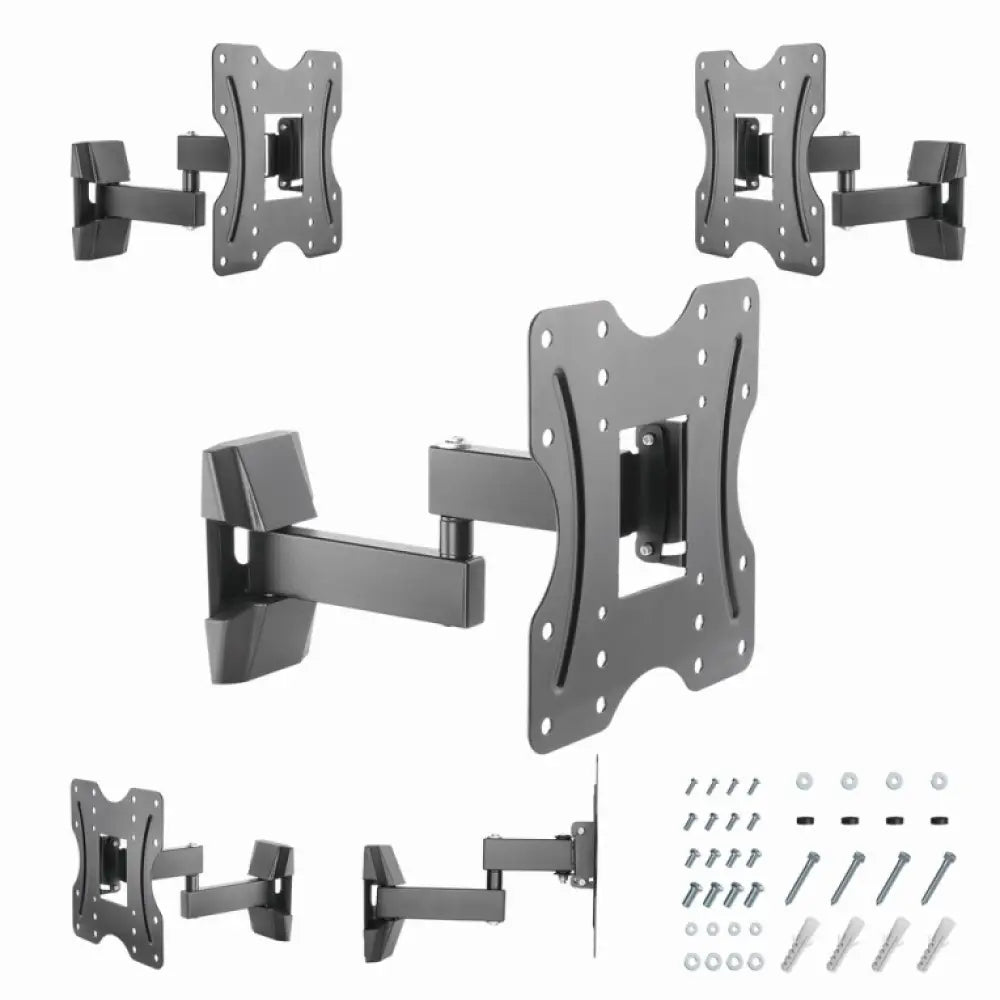Soporte de pared para TV Gembird WM-42ST-01 para pantallas de 42 pulgadas, negro, con movimiento completo.