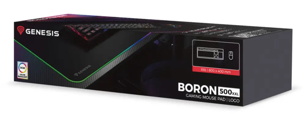 GENESIS Boron 500 XXL RGB Alfombrilla de ratón para juegos Negro - detalle