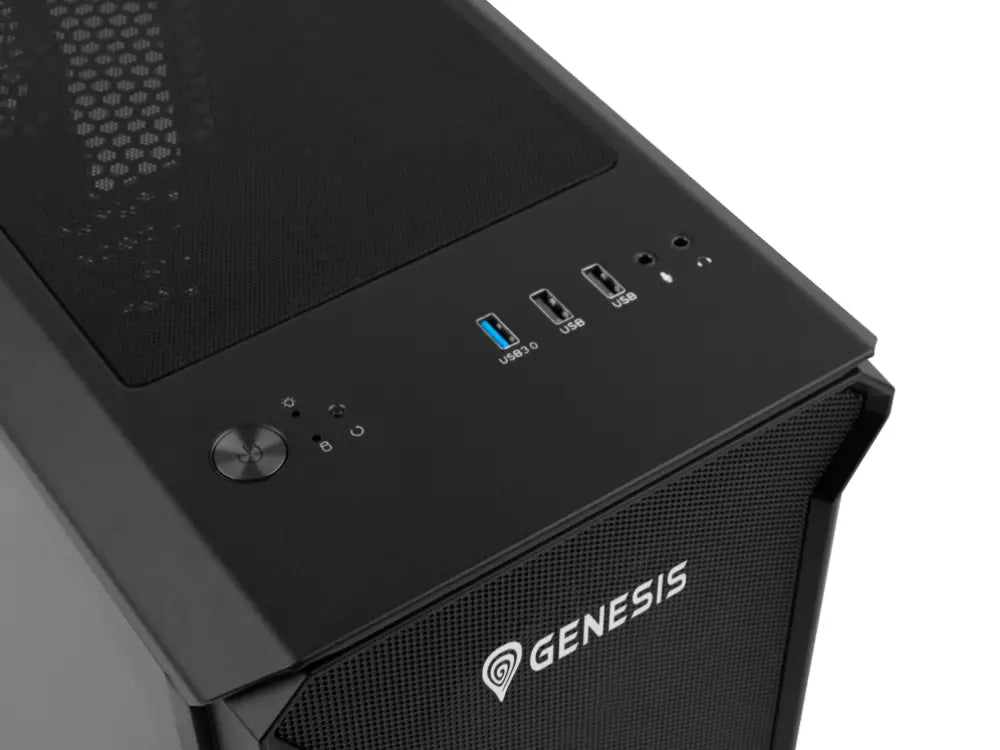 GENESIS Irid 503 Micro Torre Negro - detalle