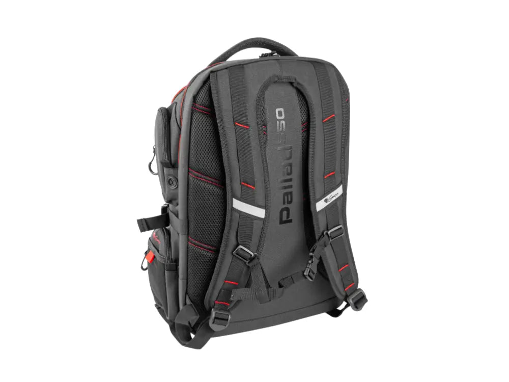 GENESIS Pallad 550 43.9 cm (17.3") Mochila Negro. Rojo - detalle