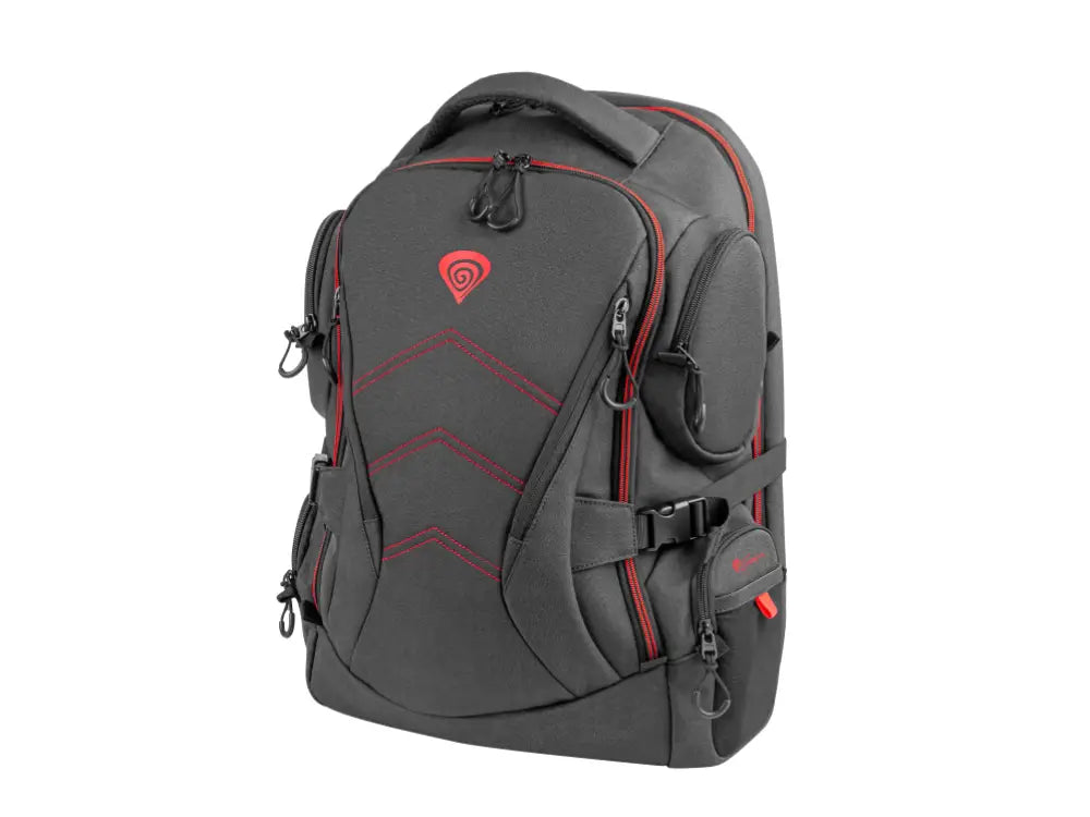 GENESIS Pallad 550 43.9 cm (17.3") Mochila Negro. Rojo - detalle