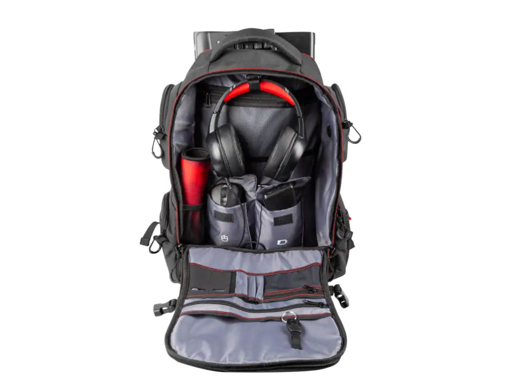 GENESIS Pallad 550 43.9 cm (17.3") Mochila Negro. Rojo - detalle