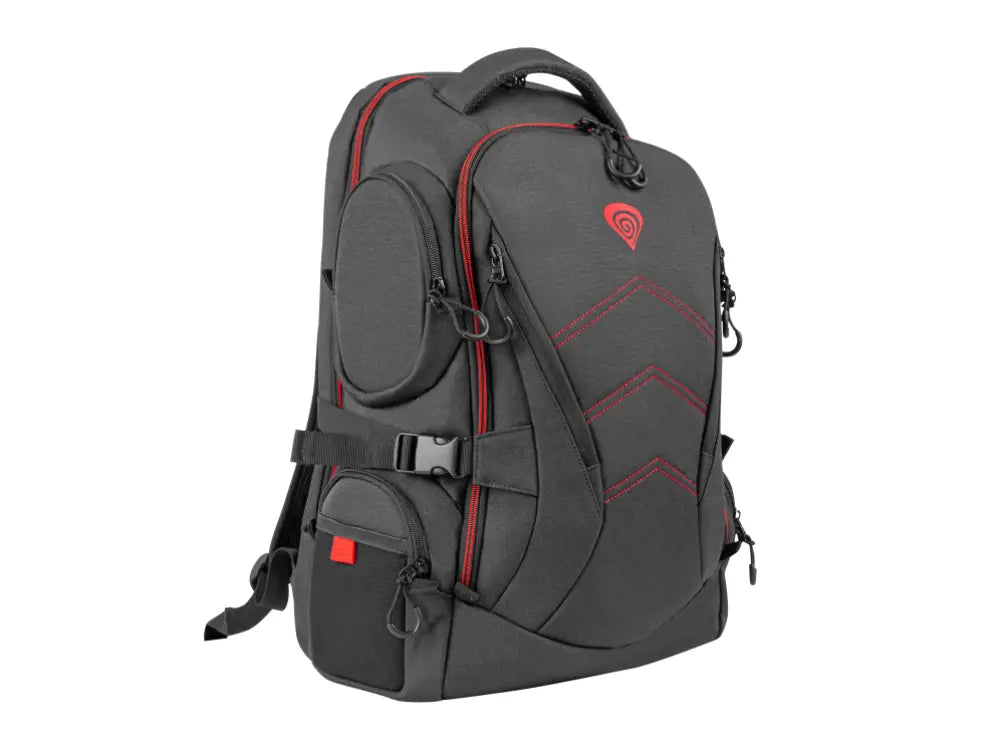 GENESIS Pallad 550 43.9 cm (17.3") Mochila Negro. Rojo - detalle