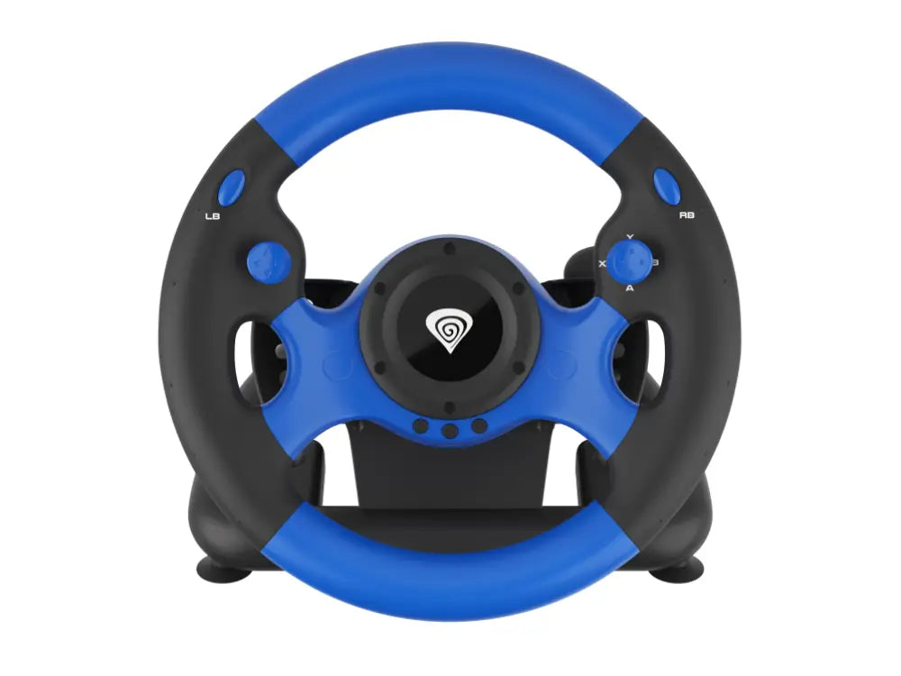 GENESIS Seaborg 350 Negro. Azul USB Volante + Pedales Nintendo Switch. PC. PlayStation 4. Playstation 3. Xbox 360. Xbox One. Xbox Series S. Xbox Series X - detalle