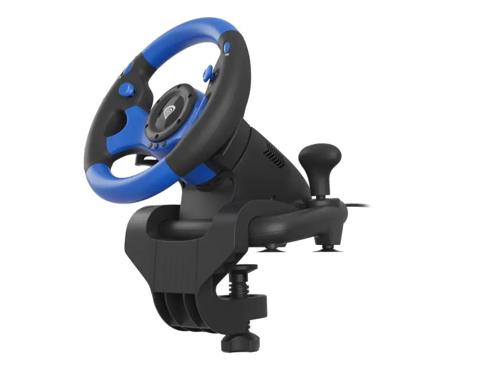 GENESIS Seaborg 350 Negro. Azul USB Volante + Pedales Nintendo Switch. PC. PlayStation 4. Playstation 3. Xbox 360. Xbox One. Xbox Series S. Xbox Series X - detalle