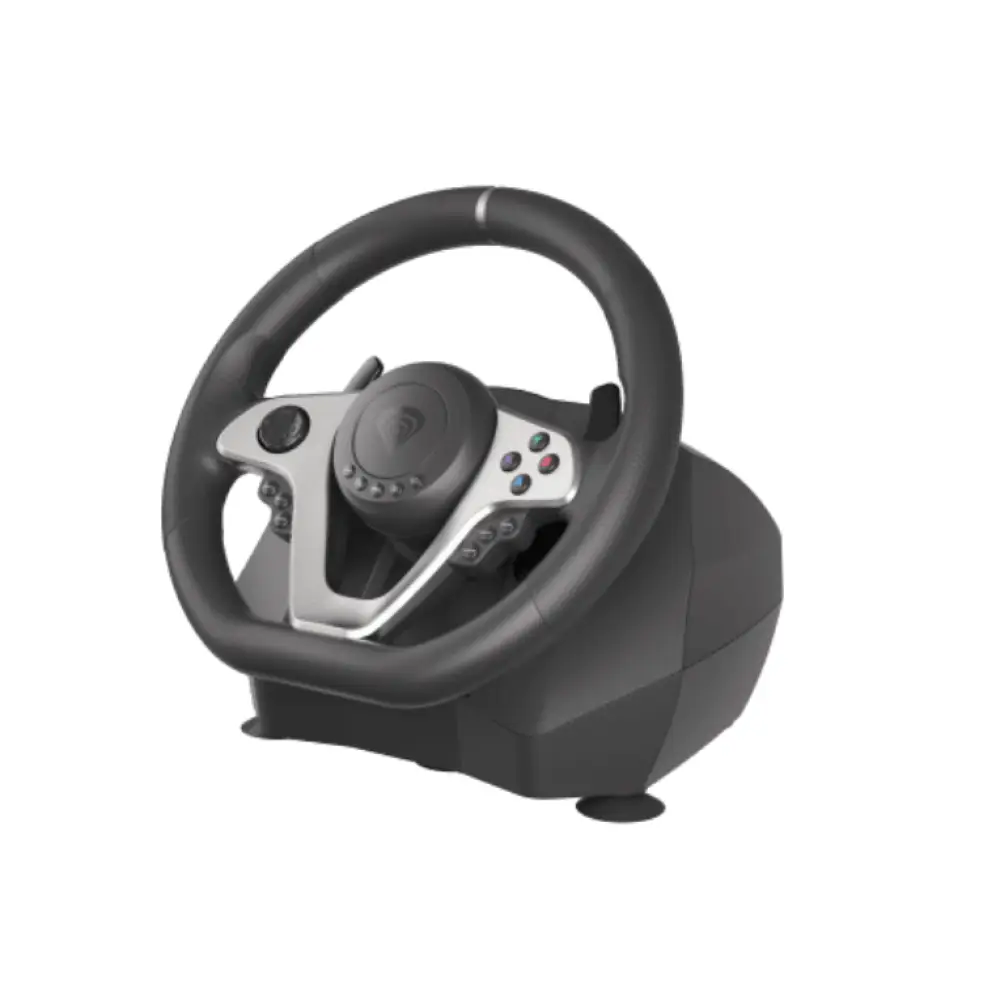 GENESIS Seaborg 400 Negro. Plata USB Volante + Pedales Nintendo Switch. PC. PlayStation 4. Playstation 3. Xbox 360. Xbox One. Xbox One S. Xbox One X - detalle
