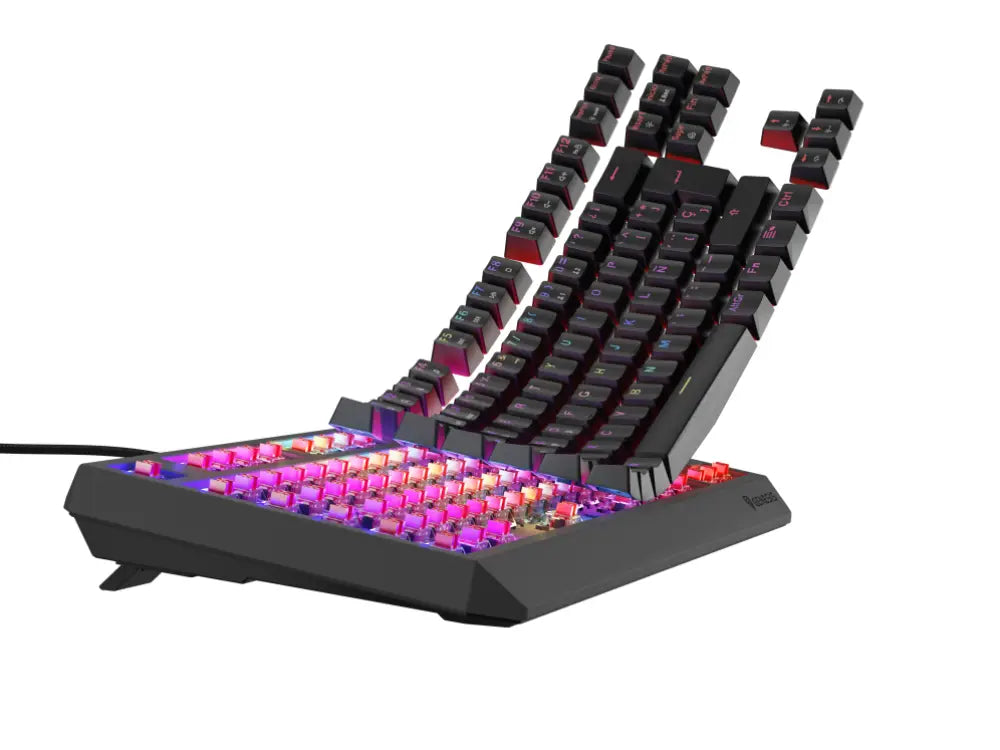Teclado GENESIS Thor 230 TKL negro para juegos, USB, QWERTY en español, diseño compacto y ergonómico.