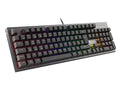Teclado para juegos GENESIS THOR 300 en color negro, USB, con teclado QWERTY en portugués, ideal para gaming y productividad.