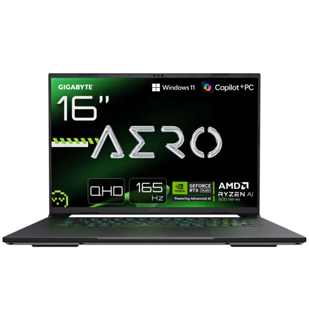 GIGABYTE AERO X16 Portátil Gaming - Copilot+ PC. 16" QHD 165Hz. AMD Ryzen AI 7 HX 350. RTX 5070. 32 GB DDR5 5200MHz. 1 x