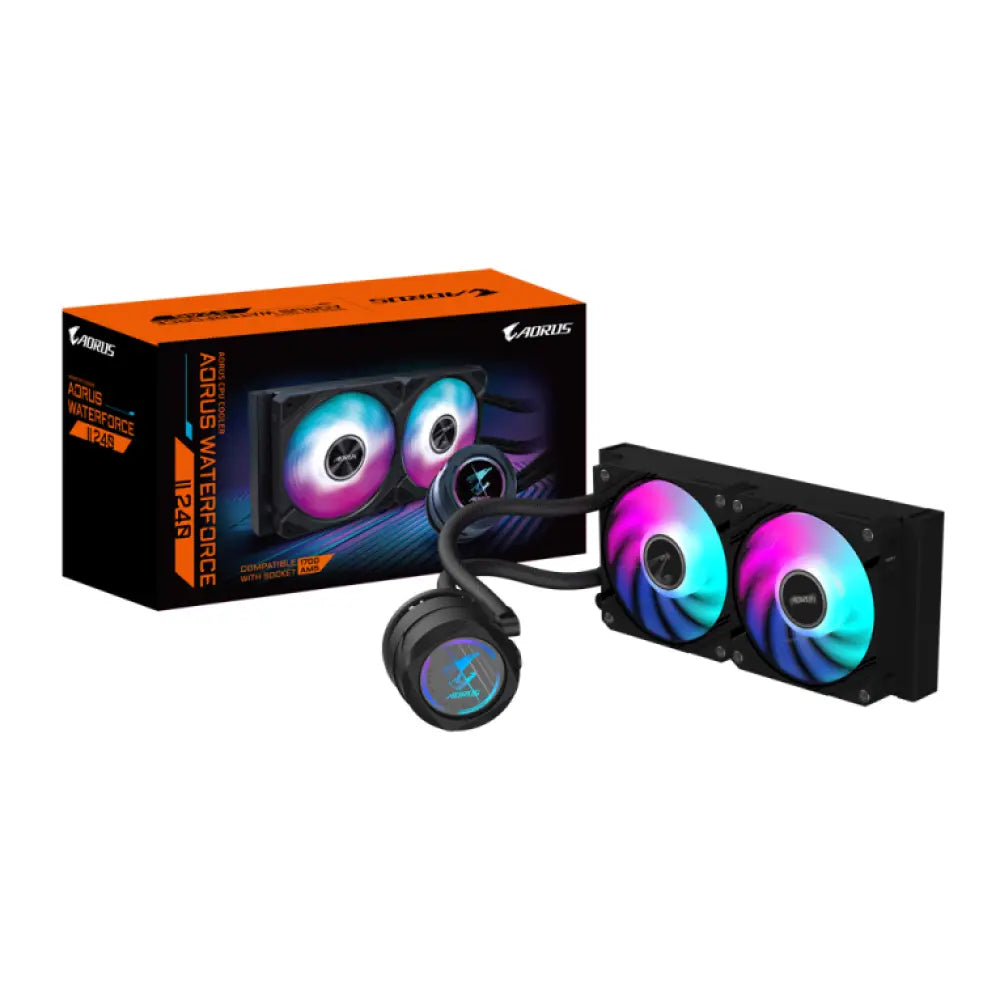GIGABYTE AORUS WATERFORCE II 240 Procesador Sistema de refrigeración líquida todo en uno 12 cm Negro - detalle